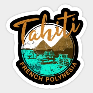 Tahiti Bungalow French Polynesia Sticker